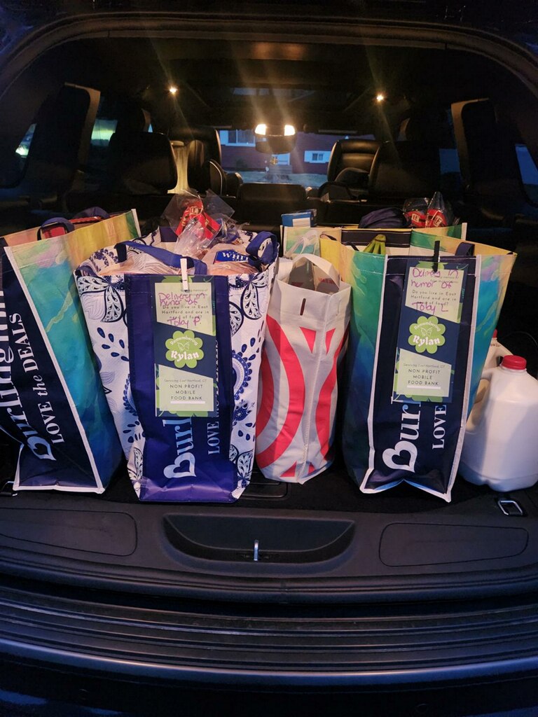 groceries in car